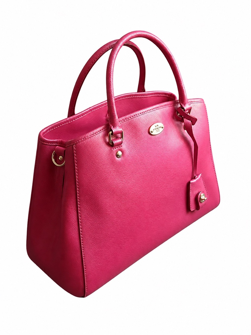 Coach Leather Margot Carryall Cranberry - Picture 2 of 6